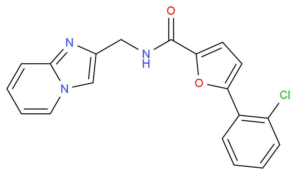 5-(2-chlorophenyl)-N-(imidazo[1,2-a]pyridin-2-ylmethyl)-2-furamide_分子结构_CAS_)