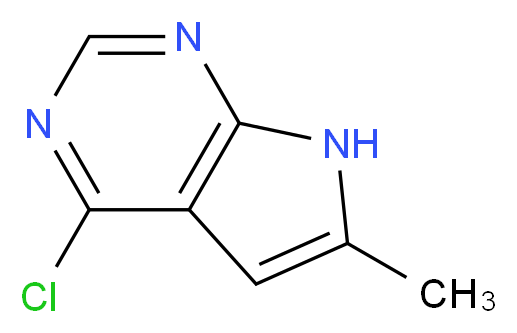 4-Chloro-6-methyl-7H-pyrrolo[2,3-d]pyrimidine_分子结构_CAS_35808-68-5)