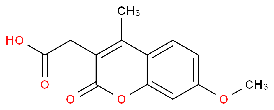 2-(7-methoxy-4-methyl-2-oxo-2H-chromen-3-yl)acetic acid_分子结构_CAS_82412-17-7