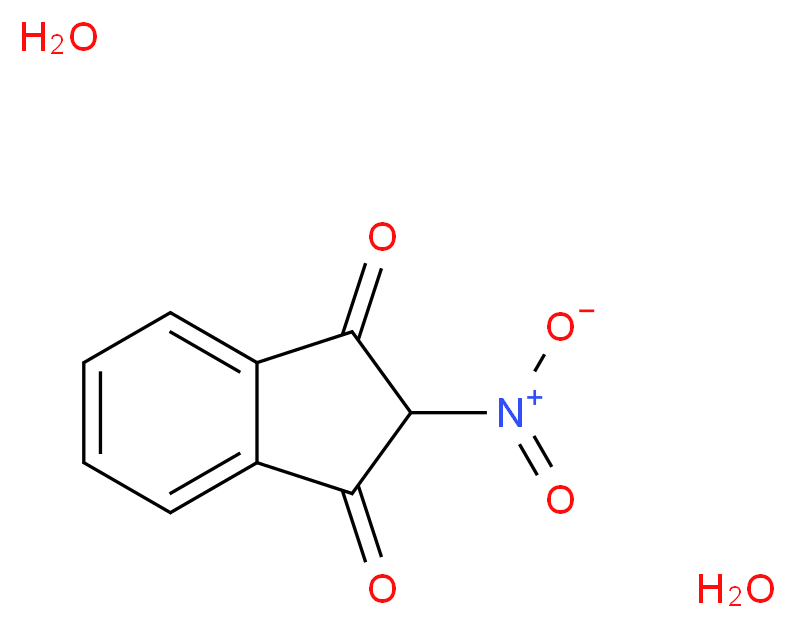 2-nitro-2,3-dihydro-1H-indene-1,3-dione dihydrate_分子结构_CAS_64887-75-8