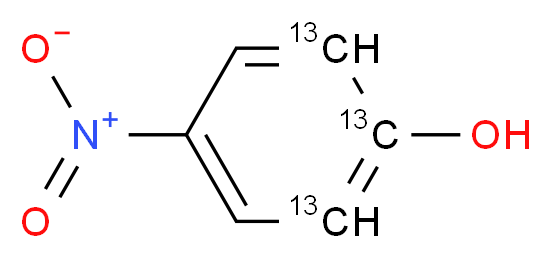 4-硝基苯酚-1,2,6-13C3_分子结构_CAS_93628-02-5)