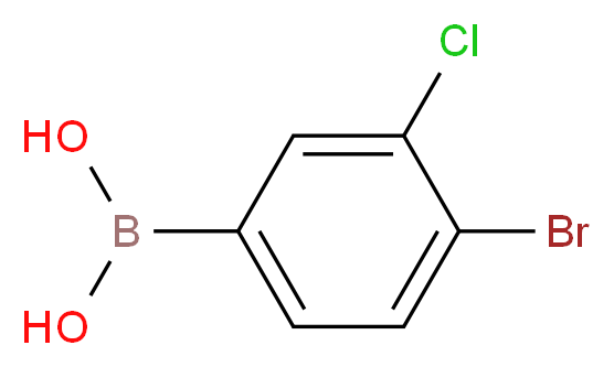 (4-bromo-3-chlorophenyl)boronic acid_分子结构_CAS_1217501-28-4