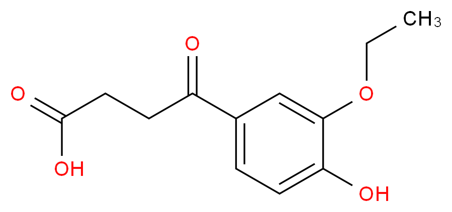 4-(3-Ethoxy-4-hydroxy-phenyl)-4-oxo-butyric acid_分子结构_CAS_)