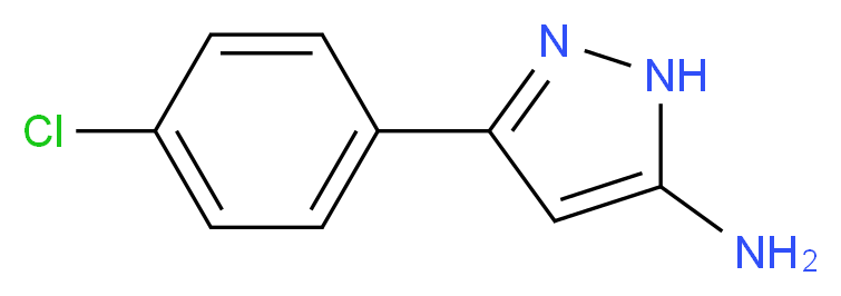 3-(4-Chlorophenyl)-1H-pyrazol-5-amine_分子结构_CAS_78583-81-0)