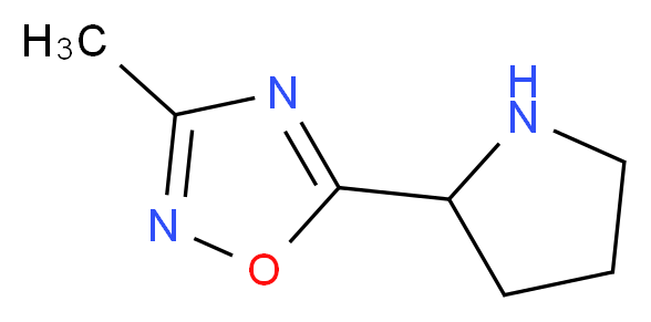 3-methyl-5-pyrrolidin-2-yl-1,2,4-oxadiazole_分子结构_CAS_915921-82-3)