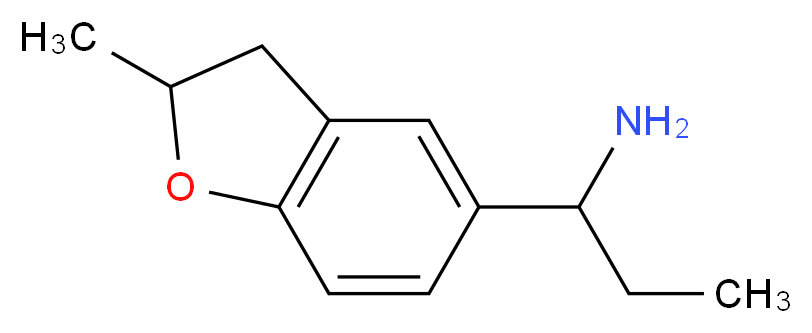 1-(2-Methyl-2,3-dihydro-benzofuran-5-yl)-propylamine_分子结构_CAS_)