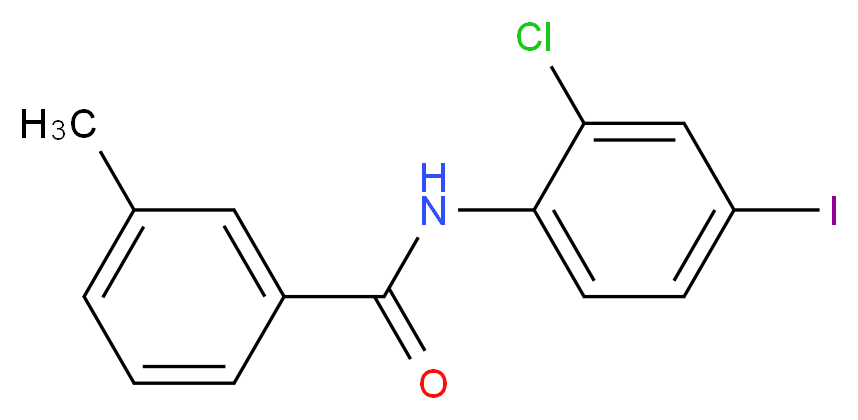 N-(2-Chloro-4-iodophenyl)-3-methylbenzamide_分子结构_CAS_424816-35-3)