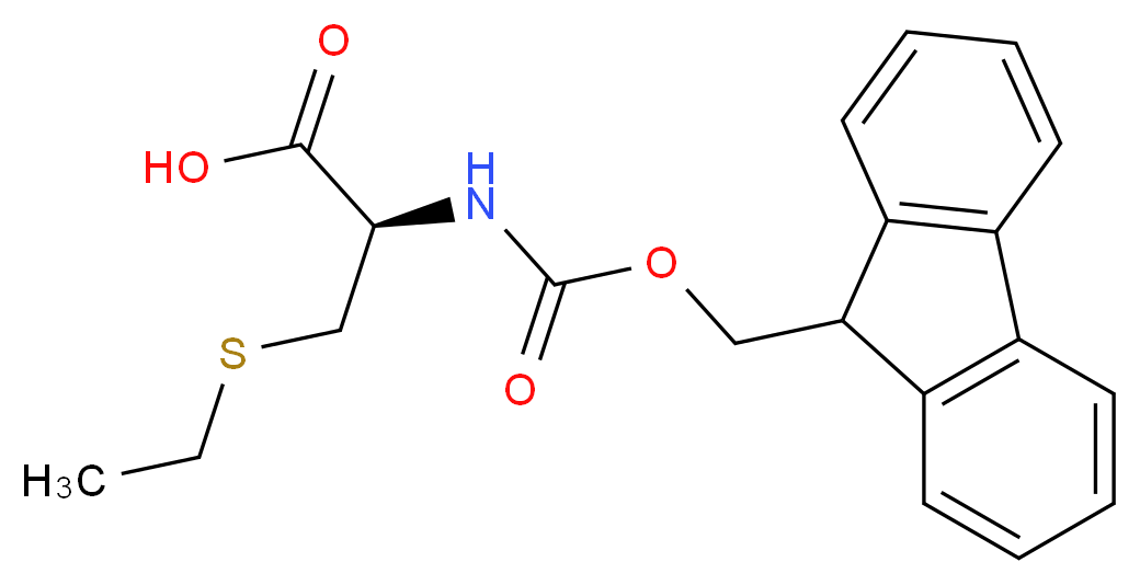 (2R)-3-(ethylsulfanyl)-2-{[(9H-fluoren-9-ylmethoxy)carbonyl]amino}propanoic acid_分子结构_CAS_200354-34-3