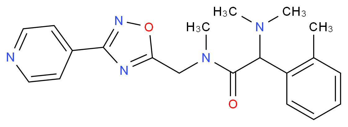 2-(dimethylamino)-N-methyl-2-(2-methylphenyl)-N-{[3-(4-pyridinyl)-1,2,4-oxadiazol-5-yl]methyl}acetamide_分子结构_CAS_)