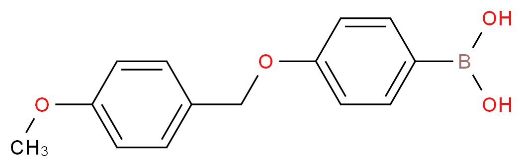 {4-[(4-methoxyphenyl)methoxy]phenyl}boronic acid_分子结构_CAS_156635-90-4