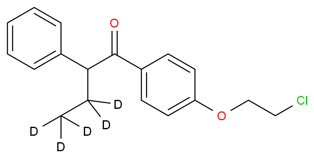 1-[4-(2-chloroethoxy)phenyl]-2-phenyl(3,3,4,4,4-<sup>2</sup>H<sub>5</sub>)butan-1-one_分子结构_CAS_157738-48-2