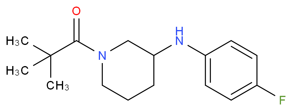 1-(2,2-dimethylpropanoyl)-N-(4-fluorophenyl)-3-piperidinamine_分子结构_CAS_)