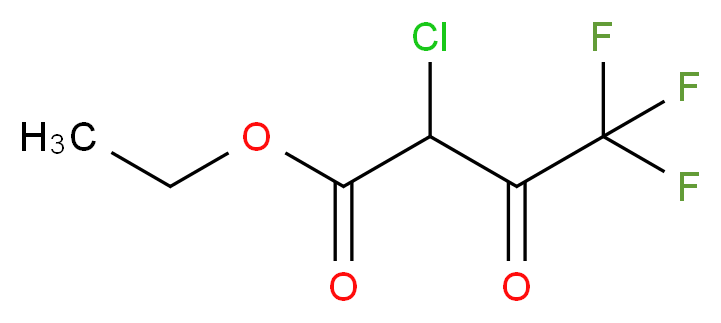 2-氯-4,4,4-三氟乙酰乙酸乙酯_分子结构_CAS_363-58-6)