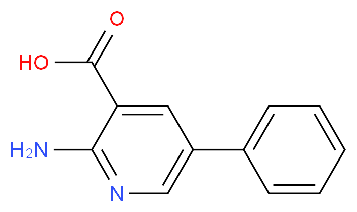 2-amino-5-phenylnicotinic acid_分子结构_CAS_1196157-56-8)