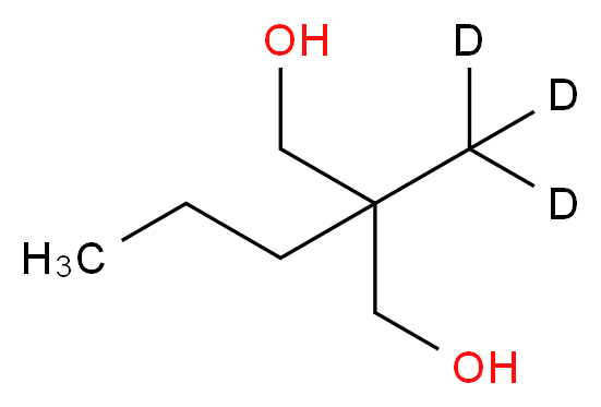 2-(<sup>2</sup>H<sub>3</sub>)methyl-2-propylpropane-1,3-diol_分子结构_CAS_1185023-23-7