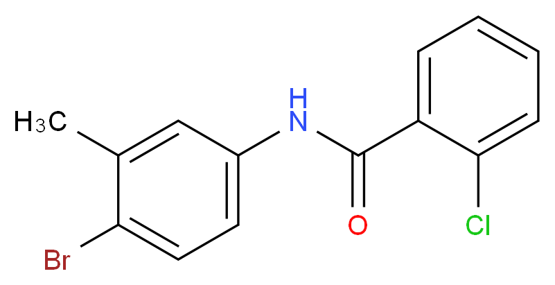 N-(4-bromo-3-methylphenyl)-2-chlorobenzamide_分子结构_CAS_346696-25-1