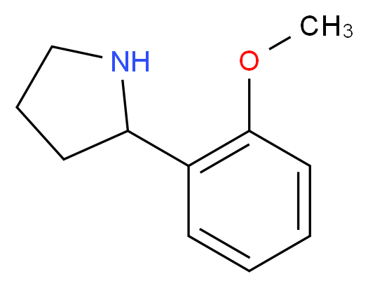 2-(2-methoxyphenyl)pyrrolidine_分子结构_CAS_103857-96-1