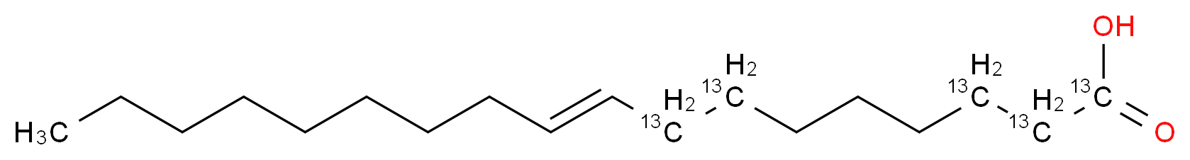 Oleic acid-1,2,3,7,8-13C5_分子结构_CAS_1255644-48-4)