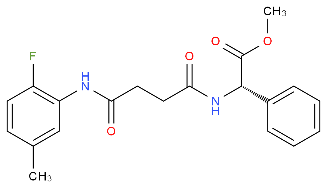 methyl (2S)-({4-[(2-fluoro-5-methylphenyl)amino]-4-oxobutanoyl}amino)(phenyl)acetate_分子结构_CAS_)