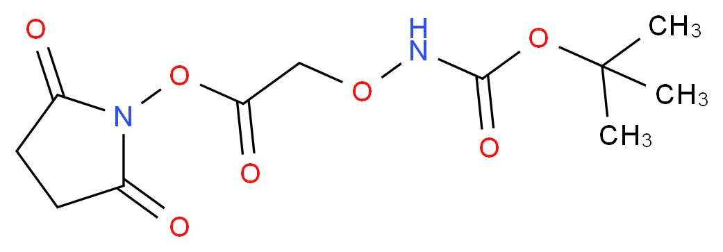 2,5-dioxopyrrolidin-1-yl 2-({[(tert-butoxy)carbonyl]amino}oxy)acetate_分子结构_CAS_80366-85-4