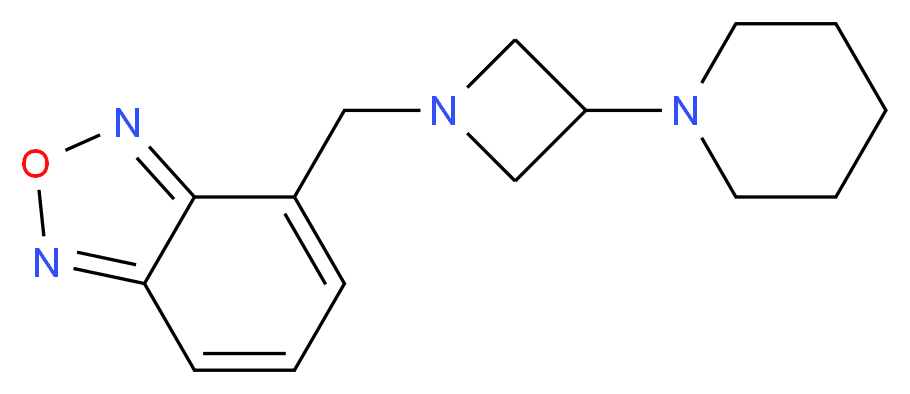 4-[(3-piperidin-1-ylazetidin-1-yl)methyl]-2,1,3-benzoxadiazole_分子结构_CAS_)