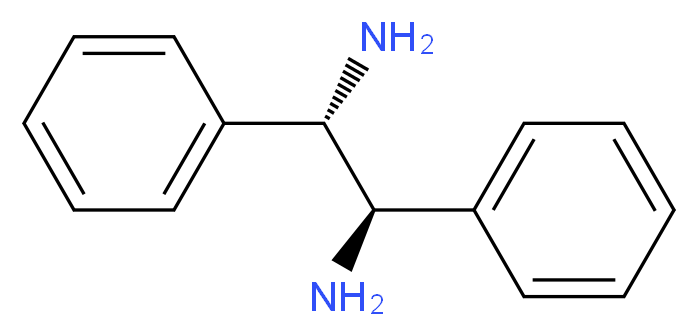 (1R,2S)-1,2-diphenylethane-1,2-diamine_分子结构_CAS_35132-20-8