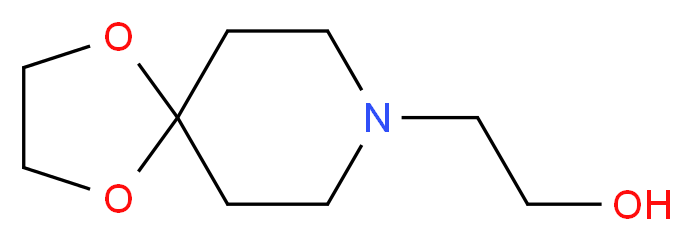 2-{1,4-dioxa-8-azaspiro[4.5]decan-8-yl}ethan-1-ol_分子结构_CAS_37443-73-5