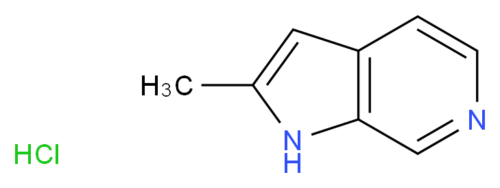 2-methyl-1H-pyrrolo[2,3-c]pyridine hydrochloride_分子结构_CAS_65645-60-5