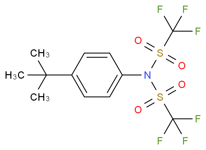 N-(4-tert-butylphenyl)-1,1,1-trifluoro-N-trifluoromethanesulfonylmethanesulfonamide_分子结构_CAS_121287-02-3