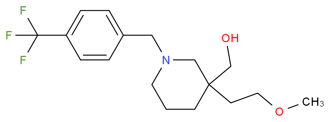 {3-(2-methoxyethyl)-1-[4-(trifluoromethyl)benzyl]-3-piperidinyl}methanol_分子结构_CAS_)