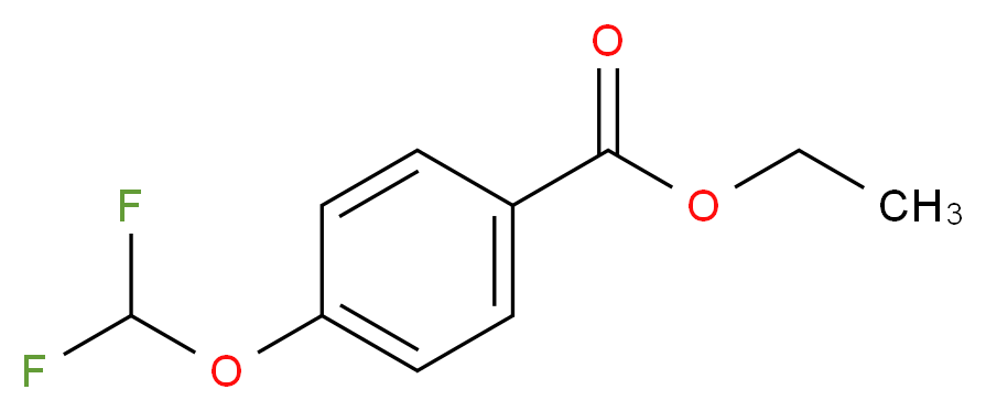 Ethyl 4-(difluoromethoxy)benzenecarboxylate_分子结构_CAS_)