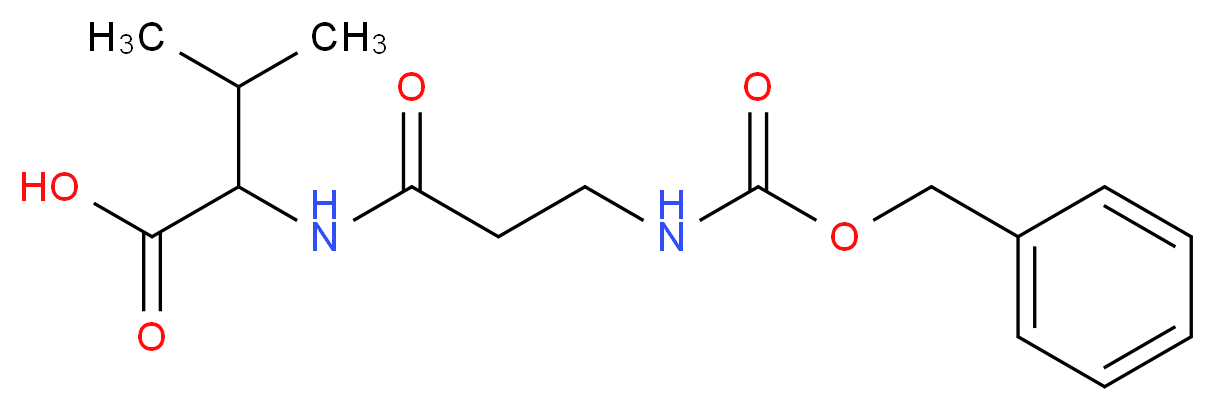 2-(3-{[(benzyloxy)carbonyl]amino}propanamido)-3-methylbutanoic acid_分子结构_CAS_61058-48-8