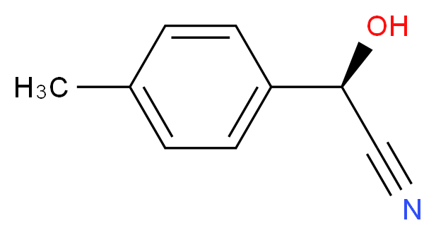 (2R)-2-hydroxy-2-(4-methylphenyl)acetonitrile_分子结构_CAS_10017-04-6