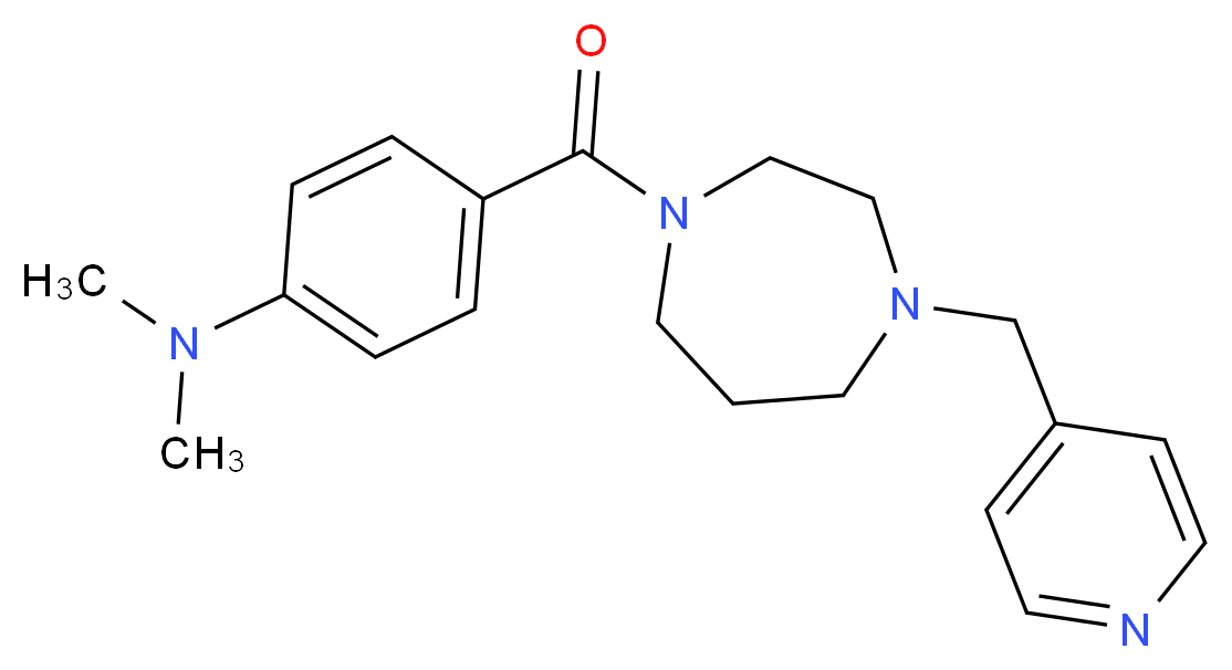 N,N-dimethyl-4-{[4-(4-pyridinylmethyl)-1,4-diazepan-1-yl]carbonyl}aniline_分子结构_CAS_)