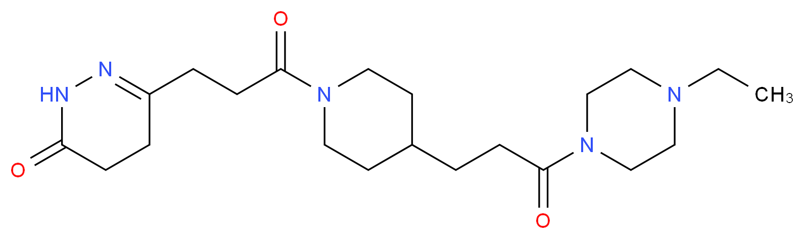 6-(3-{4-[3-(4-ethyl-1-piperazinyl)-3-oxopropyl]-1-piperidinyl}-3-oxopropyl)-4,5-dihydro-3(2H)-pyridazinone_分子结构_CAS_)