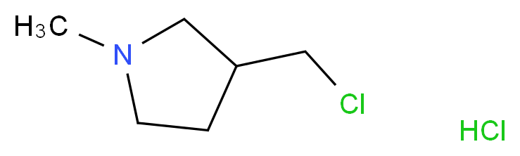 3-(Chloromethyl)-1-methylpyrrolidine hydrochloride_分子结构_CAS_58689-43-3)