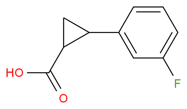 2-(3-fluorophenyl)cyclopropane-1-carboxylic acid_分子结构_CAS_)