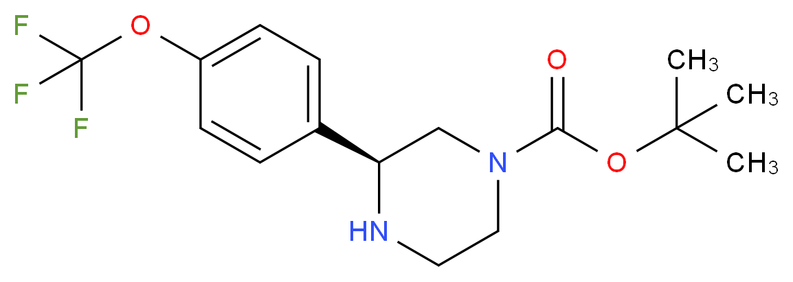 (S)-3-(4-TRIFLUOROMETHOXY-PHENYL)-PIPERAZINE-1-CARBOXYLIC ACID TERT-BUTYL ESTER_分子结构_CAS_)