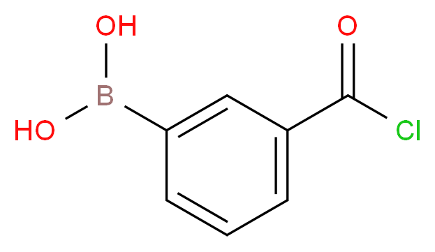 3-Chlorocarbonylphenylboronic acid_分子结构_CAS_332154-38-2)