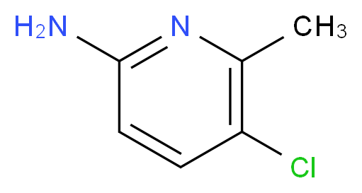 2-Amino-5-chloro-6-methylpyridine_分子结构_CAS_36936-23-9)