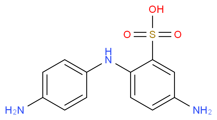 5-amino-2-[(4-aminophenyl)amino]benzene-1-sulfonic acid_分子结构_CAS_119-70-0