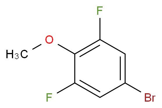 4-溴-2,6-二氟苯甲醚_分子结构_CAS_104197-14-0)