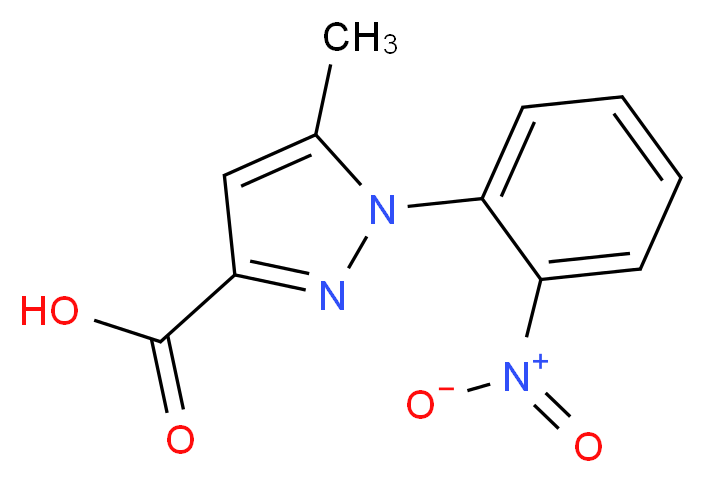 5-Methyl-1-(2-nitrophenyl)-1H-pyrazole-3-carboxylic acid_分子结构_CAS_103856-74-2)