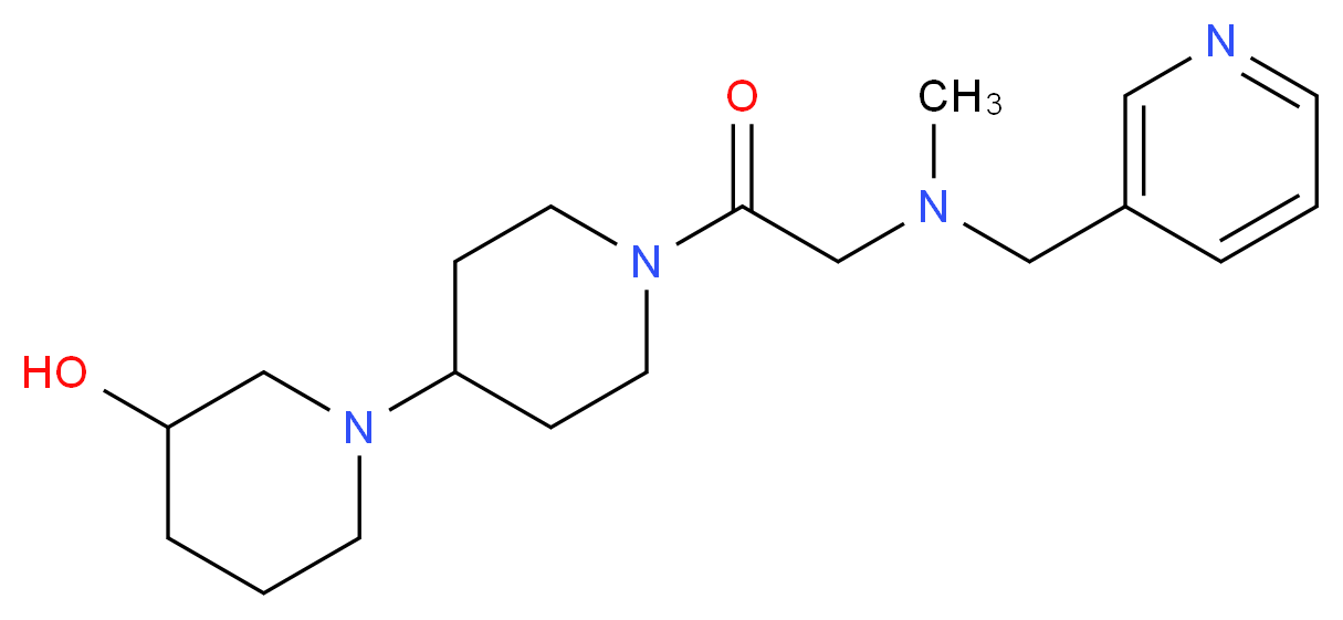 1'-[N-methyl-N-(3-pyridinylmethyl)glycyl]-1,4'-bipiperidin-3-ol_分子结构_CAS_)