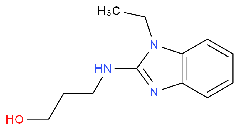 3-[(1-ethyl-1H-1,3-benzodiazol-2-yl)amino]propan-1-ol_分子结构_CAS_)