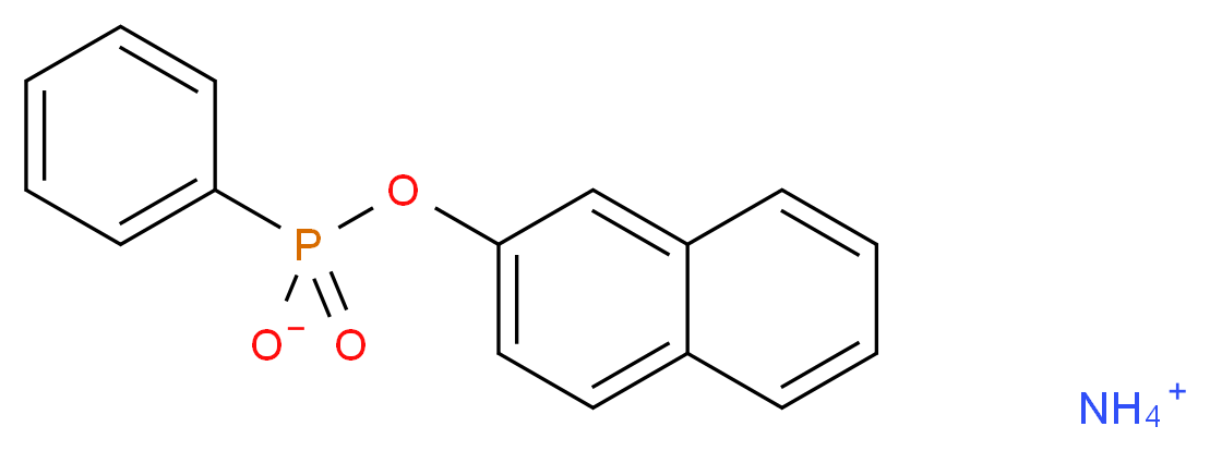 苯基膦酸-2-萘酯 铵盐_分子结构_CAS_57885-62-8)