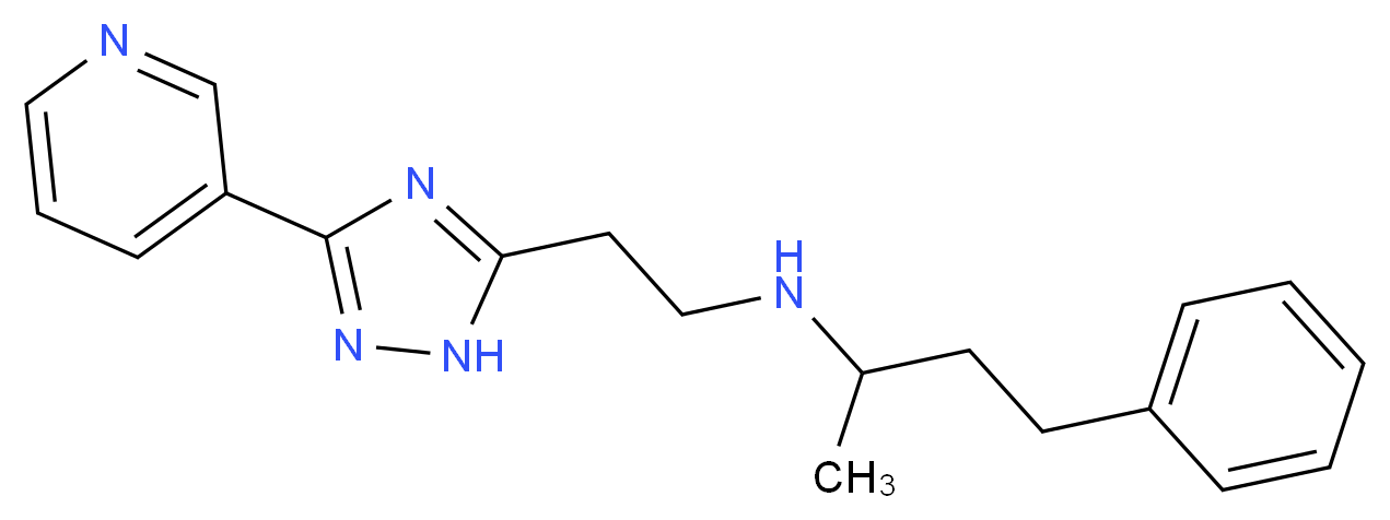 (1-methyl-3-phenylpropyl)[2-(3-pyridin-3-yl-1H-1,2,4-triazol-5-yl)ethyl]amine_分子结构_CAS_)