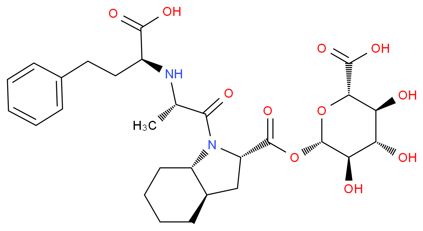 Trandolaprilat Acyl-β-D-glucuronide, 65%_分子结构_CAS_1260610-97-6)