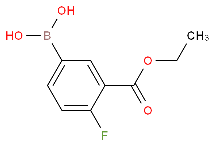 (3-Ethoxycarbonyl-4-fluorophenyl)boronic acid_分子结构_CAS_874219-36-0)