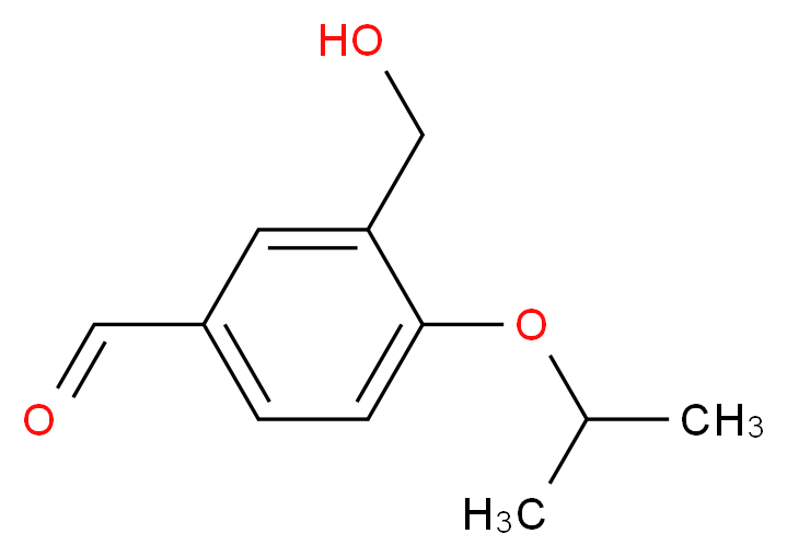 3-(hydroxymethyl)-4-(propan-2-yloxy)benzaldehyde_分子结构_CAS_959237-03-7